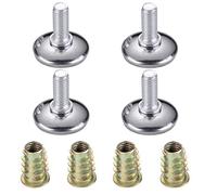 NFLOBD 10 Pcs Niveleurs de Meubles Pieds réglables, Pieds Base antidérapante Taille de Filetage M8 / M6, Niveleur réglable de 15 mm à 25 mm Protecteurs, pour sols en Bois Dur (Size : M8*19mm)