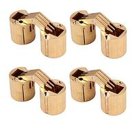 NFLOBD 4 pièces Charnières Cylindriques, Charnière de Baril Invisible en Laiton dissimulé 8mm / 24mm, avec Angle d'ouverture de 180 ° pour Bricolage (Size : 24mm)