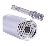 NFLOBD Douille universelle, 1/2 '' - 3/8 '' (7-19mm / 11-32mm) Kit d'outils de réparation manuelle à cliquet multifonction, pour avec porte-embout d'extension (11-32mm)