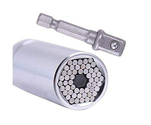 NFLOBD Douille universelle, 1/2 '' - 3/8 '' (7-19mm / 11-32mm) Kit d'outils de réparation manuelle à cliquet multifonction, pour avec porte-embout d'extension (11-32mm)