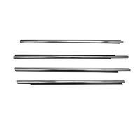 NFNFFC 4 Pièces Joints de Portes et Fenêtres pour Peugeot 301 2013 2014 2015 2016 2017, Joint Porte Voiture Bande D'étanchéité Protection Portiere Voiture Accessoires,Chrome