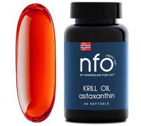 NFO OMEGA 3 KRILL OIL Astaxanthin [60 Gélules] Huile de krill de l'Antarctique avec huile de poisson de Norvège, Oméga 3 EPA & DHA, phospholipides et astaxanthine, En gélatine de peau de poisson