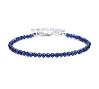 NFOQRVKW Collier Bracelet de Perles en Pierre Naturelle de 3mm, Petites Perles de Quartz à facettes, Bracelets de Yoga réglables, Bijoux for Femmes et Hommes(Blue Quartz)