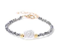 NFOQRVKW Collier Bracelet de Perles en Pierre Naturelle de 3mm, Petites Perles de Quartz à facettes, Bracelets de Yoga réglables, Bijoux for Femmes et Hommes(Multi Color)