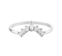NFOQRVKW Vous Cherchez Un Ornement. Bague Couronne en Argent S925, Bague Fine et Simple for Femmes, Cadeau de Luxe léger for Vacances de Saint-Valentin et de Mariage(Silver)