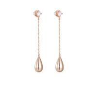 NFOQRVKW Vous Cherchez Un Ornement. Boucles d'oreilles Simples et Longues à Pampilles en Argent 925, Boucles d'oreilles Roses et dorées for Femmes et Filles(KE4173 Rose Gold)
