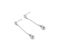 NFOQRVKW Vous Cherchez Un Ornement. Boucles d'oreilles Simples et Longues à Pampilles en Argent 925, Boucles d'oreilles Roses et dorées for Femmes et Filles(KE4173 Silver)