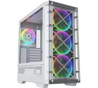Nfortec DRACO X A-RGB ATX Tour 4 ventilateurs Crystal Templado USB 3.2 GPU Support Noir