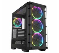 Nfortec DRACO X A-RGB ATX Tour 4 ventilateurs Crystal Templado USB 3.2 GPU Support Noir