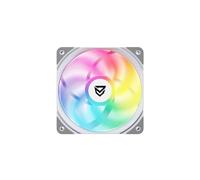 Nfortec Koit Ventilateur 120 mm A-RGB PWM White, dissipateur et refroidissement liquide, éclairage personnalisable, fonctionnement silencieux, contrôle PWM, 120 mm, DC 12 V, compatible avec châssis et