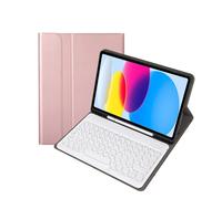 NFQZAWSKX Accessories Housse de Protection Ronde for Tablette et Clavier, Compatible avec Samsung Galaxy Tab S11 Pouces 2025(Rose Gold+Keyboard)