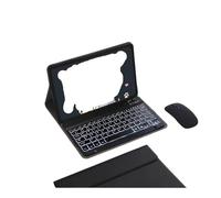 NFQZAWSKX Étui en Cuir for Clavier QWERTY détachable adapté à OnePlus Pad 3 13,2 Pouces(Black+Backlit Keyboard+Mouse)