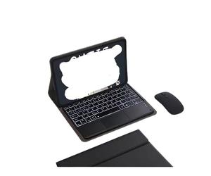 NFQZAWSKX Étui en Cuir for Clavier QWERTY détachable adapté à OnePlus Pad 3 13,2 Pouces(Black+Touch Backlit KB+Mouse)