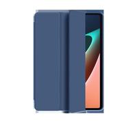 NFQZAWSKX HongHeFu Tab Accessoires, 3rd-Foldable Silicone Shell Tablet Protective Case Suitable for Lenovo Pad Tab P11 2nd-Gen 11.5 inches(Bleu foncé)