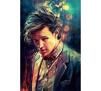 NFRAZ Kit de peinture diamant 5D à faire soi-même, personnage du film Doctor Who, broderie diamant rond, point de croix, mosaïque, décoration murale, 50 x 60 cm