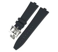 NFRFK Bracelets de montre en caoutchouc fluoré de Type convexe, 24x7mm, adaptés au dispositif à changement rapide d'outre-mer Vacheron Constantin, bleu blanc noir Orange