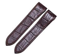 NFRFK Brotte de montre en cuir authentique exquise pour Cartier Series 20mm Élégant Design 23mm Bracelet(Brown no buckle,23mm)