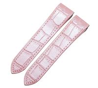 NFRFK Brotte de montre en cuir authentique exquise pour Cartier Series 20mm Élégant Design 23mm Bracelet(Pink no buckle,20mm)