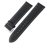 NFRFK Nylon Canvas Watch Band pour Omega Seamaster Diver 300 pour Rolex pour Seiko Skx Pour Tissot pour Longines Leather 19mm 20mm 21mm 22mm STRAP(Black white,19mm Golden buckle)