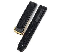 NFRFK Pour Omega Speedmaster Watch Watch Strap Coller en acier inoxydable Filla 20mm 21mm 22mm Silicone Caoutchouc Canda, 19mm