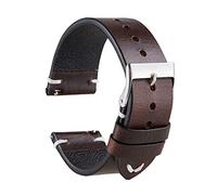 NFRFK Pour Rox Classic Watch Band Italien Vintage Huile With Watch Band de 20 mm 22 mm Bracelet à version rapide STRAP DE CUIR VOLIQUE(Dark brown,20mm)