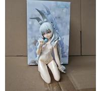 NFsgVCGJ Le Malin Lapin Lazy White Figurine de lapin agenouillé Ver Modèle Décoration de bureau Cadeau 16 cm