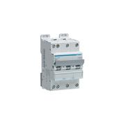 Hager Disjoncteur modulaire NFT825 3 pôles + neutre 25 A Courbe C 6-10 kA 3 modules