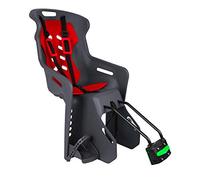 Nfun Animé Siège arrière avec Fixation de Cadre Unisex-Baby, Graphite/Rouge, Seulement