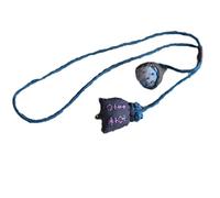 NFYM Collier en lin avec pendentif en forme de fleur de lotus brodé fait à la main, 17.3 inch length, Lin