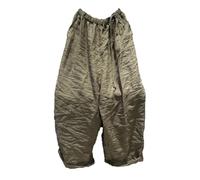 NFYM Pantalon en ramie naturel pour femme, pantalon large avec poches, cordon de serrage élastique, pantalon décontracté ample, vert olive, Taille Unique