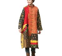 NFYM Veste matelassée légère pour femme - Chaud - Manteau long d'hiver - Patchwork - Couleur aléatoire, jaune, taille unique
