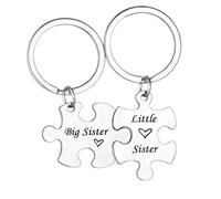 Nfyxcaz Ensemble de Porte-Clés Puzzle pour Sœur et Frère - Cadeau de Noël ou d'Anniversaire, Grande Sœur et Petite Sœur, Taille Unique
