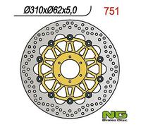 NG PLAQUE DE FREIN AVANT HONDA CBR 900 98-99 (310x62x5) (6X6,5MM) PLAT