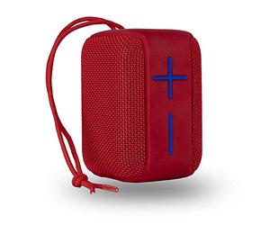NG Roller Coaster Red - Haut-Parleur Bluetooth Portable 10W Résistant à l'eau Waterproof IPX6, avec Batterie Rechargeable et Entrées USB/Micro SD/AUX in, Rouge