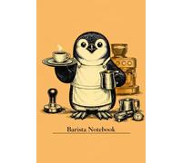 NG33 Barista Notebook - Penguin in Work: 120 Pages of Grid Notebook for Baristas, Café Staff and Funny Animal Lovers | 6×9 in