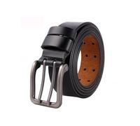 NgAnoh Ceinture en cuir véritable robuste pour homme, ceinture réversible à double boucle ardillon en métal, ceinture décontractée, b, 140 cm