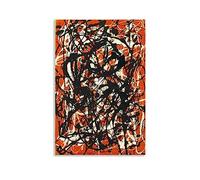 NgAnoh Free Form by Jackson Pollock Impression sur toile moderne pour chambre à coucher 60 x 90 cm