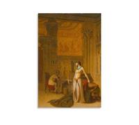 NgAnoh Impression sur toile Cléopatre et Cesar de Jean-Leon Gerome - Impression esthétique - Décoration murale moderne pour chambre à coucher - 40 x 60 cm