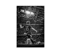 NgAnoh Impression sur toile Luka Modric noir et blanc - 30 x 45 cm
