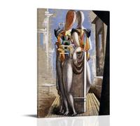 NgAnoh Impression sur toile Sophocle et Euripide par Giorgio De Chirico - Décoration murale moderne - 30 x 45 cm