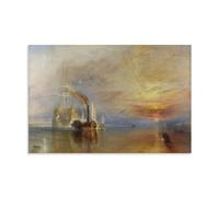 NgAnoh Impression sur toile The Fighting Temeraire par J. M. W. Turner - Décoration murale d'intérieur moderne - 60 x 90 cm
