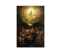 NgAnoh Impression sur toile The Triumph of Christianity Over Paganism par Gustave Dore - Art mural décoratif pour salon, chambre à coucher - 60 x 90 cm