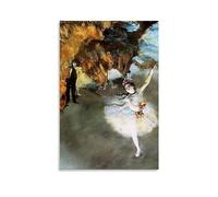 NgAnoh Toile murale imprimée The Star Danseuse on Pointe par Edgar Degas - 30 x 45 cm