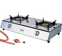 NSD-2 Inox Cuisinière à Gaz 2 Flame 9 Kw Cuisinière Avec Sécurité D'Allumage