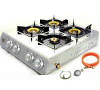 NGB-400 Inox Cuisinière à Gaz 4 Flame 12 Kw Réchaud de Camping Wok Topfträger