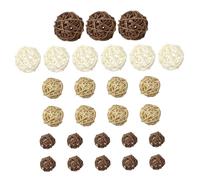 Ngbbby 1 Ensemble de Boules de rotin en Osier 4 Tailles - Remplisseurs Vase Orbes décoratifs Sphères Naturelles pour Mariage, fête, Noël, décoration intérieure, pièce maîtresse