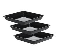 Ngbbby 3PCS Square Plant Soucoucer 11, 8x11, 8 Pouces épaississer Le Plateau d'eau de Plante pour Les plaques de jardinières à l'extérieur et à l'intérieur