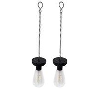 Ngbbby Ampoule solaire, 2 ampoules à énergie solaire d'extérieur, lampes de camping pour tente, lanternes avec chaîne de suspension et crochet, 2, 83 pouces diamètre