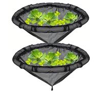 Ngbbby Barrière Flottante pour Plantes, jardinière d'étang Flottante 2 pièces, îlot en Maille pour Plantes Aquatiques, 23.62 Pouces de diamètre, île Florale Ronde