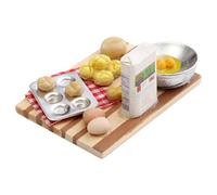 Ngbbby Décoration de Boulangerie Miniature: modèle de Pain au Lait d'œufs, Mini Planche Cuisson Alimentaire pour Maison poupée